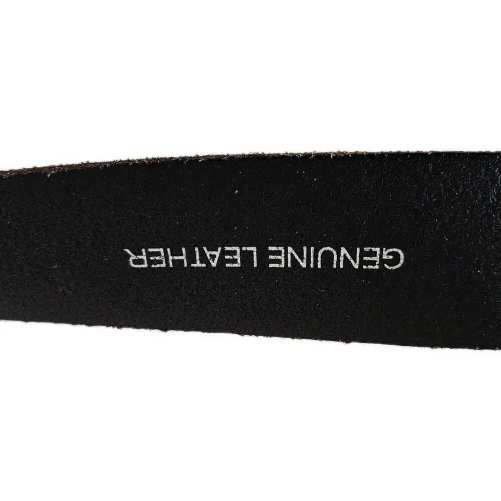 Fossil Black Leather Belt Size 32